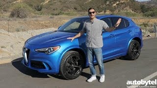 2018 Alfa Romeo Stelvio Quadrifoglio (505 HP) Test Drive Video Review screenshot 4