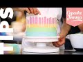 Get PERFECT Unicorn and Rainbow Stripes on Your Cake | Tuesday Tips | Cupcake Jemma