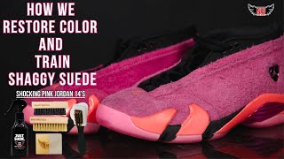Download Lagu How To Restore Color \u0026 Train Shaggy Suede On Air Jordan 14 Shocking Pink |  Just Suede Kit Tutorial MP3