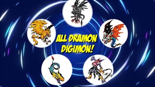All Dramon Digimon!