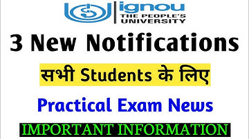#ignou 3 New Notifications & 2 Last Date Notifications info By TIPS GURU