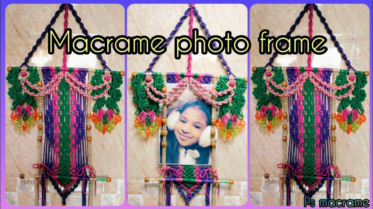 Macrame Photo Frame|| diy|| Tutorial || - YouTube