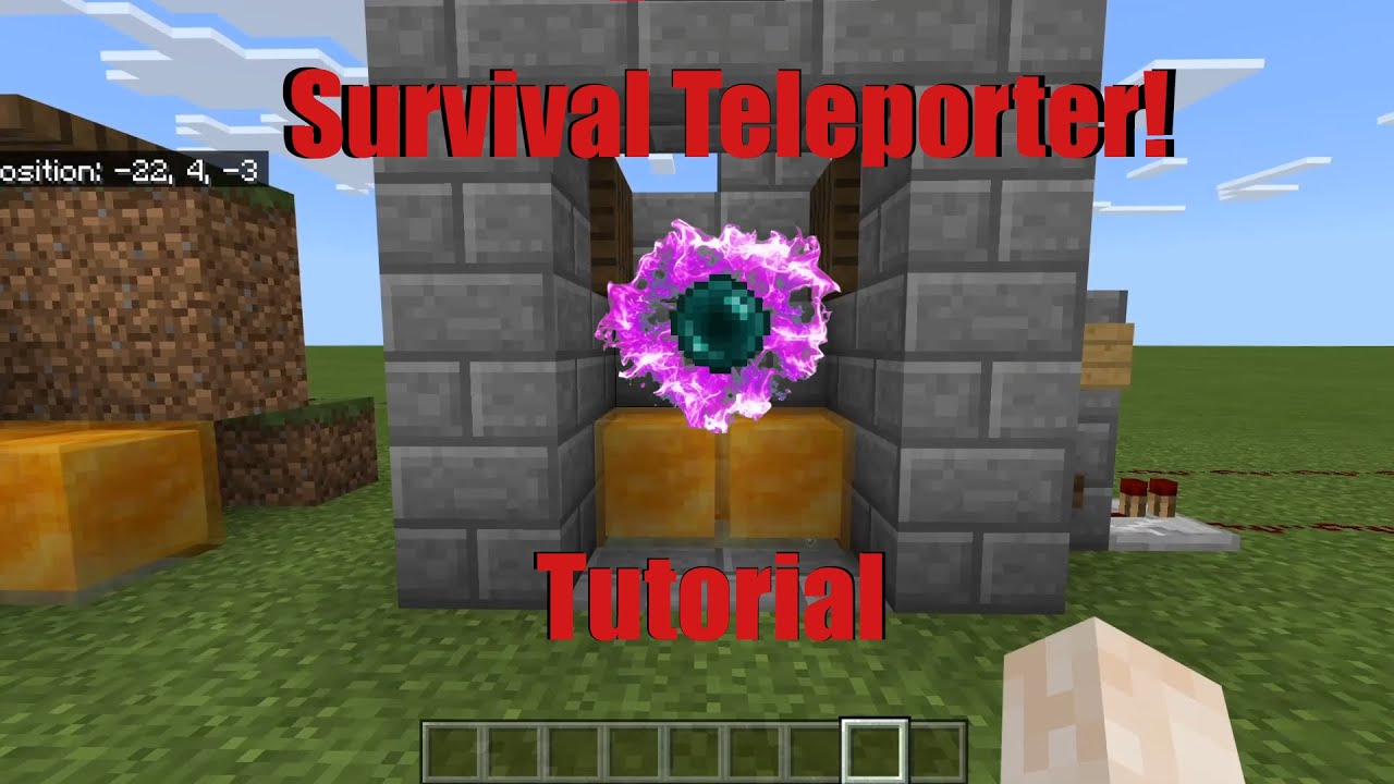 Minecraft WORKING TELEPORTER IN SURVIVAL Redstone Tutorial
