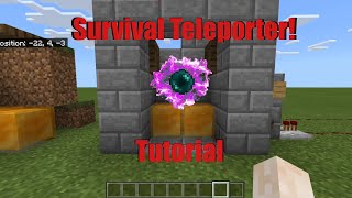 Minecraft WORKING TELEPORTER IN SURVIVAL Redstone Tutorial screenshot 2