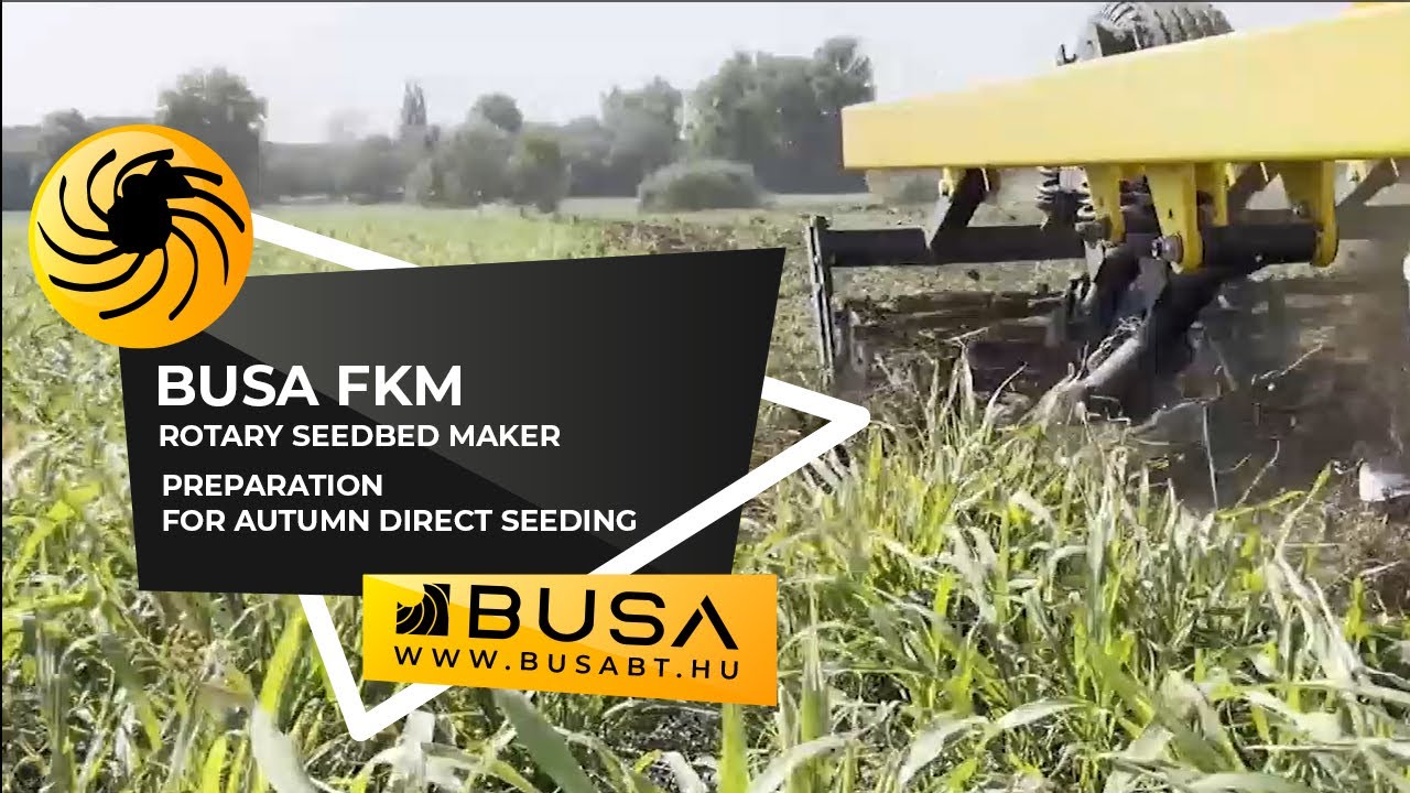 3-row Rotary Seedbed Maker - Support for direct sowing