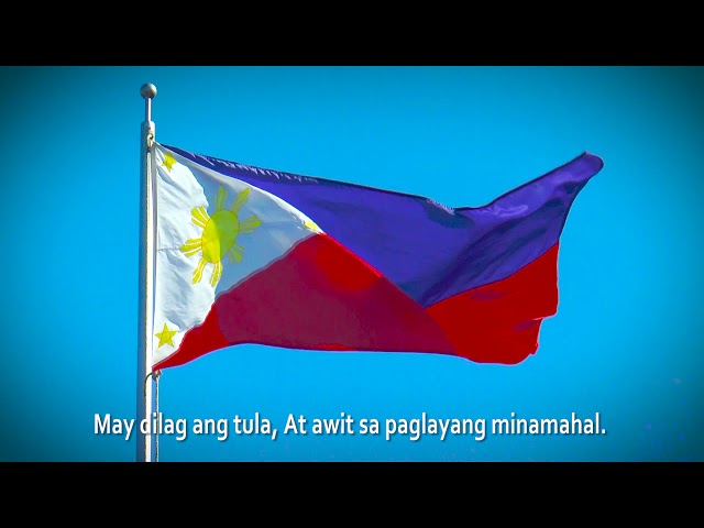 Lupang Hinirang  (The Philippine National Anthem) with Lyrics 1080p class=