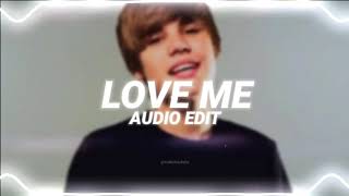 love me - justin bieber [edit audio] Resimi