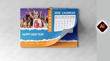 How to Design a Stunning 2026 Calendar in Adobe Illustrator  Easy Graphics Tutorial
