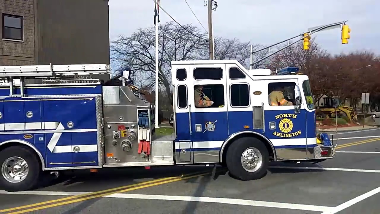 North arlington, nj engine 1 & rescue 5 responding - YouTube