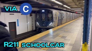 NYC Subway: R211 NIS schoolcar in action on the C line! (12/21/23)