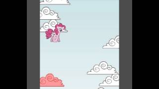 Pinkie Pie walks in mid-air while listening to fitting music