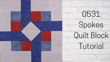 0531 Spokes Quilt Block Tutorial | Block of the Day 2023 | My Quilt of Valor Block #16 | AccuQuilt