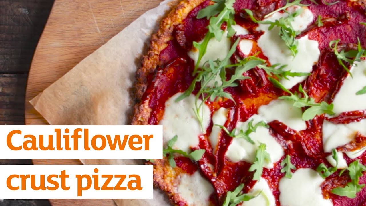 Glutenfree cauliflower crust pizza Recipe Sainsbury's YouTube
