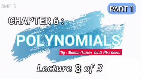 CHAPTER ~6   LECTUTE 3 OF 3 [ PART 1 ]