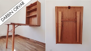 Building a Gorgeous Fold Up Table // Wall Mounted Drop Down Desk (Space Saving)