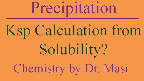 How to Find Ksp from Solubility?