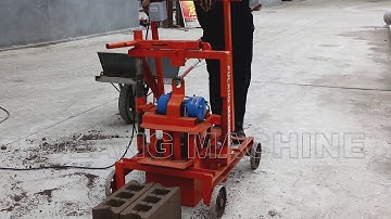 QTF40-3C manual mobile movable concrete cement hollow block making machine