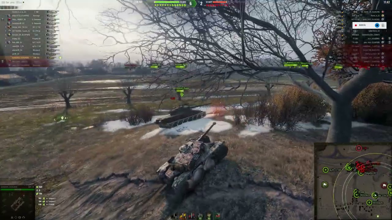 типичный бой EBR 105 800+