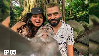We took Selfie with Monkey | Bali Ep#05 : Ubud things to do | Tibumana waterfalls | Shopping