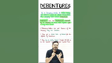 What are Debentures? Click☝🏻for Full Lecture Ch: Debentures Class 12 Accountancy