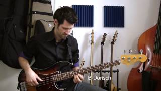 Video thumbnail of "Har0103 - Kirchentonleitern #2 (Dorisch) - German Bass Lesson Tutorial"