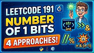 LeetCode 191 | Number of 1 Bits | 4 Best Approaches Explained 🚀 Vivek Pandey