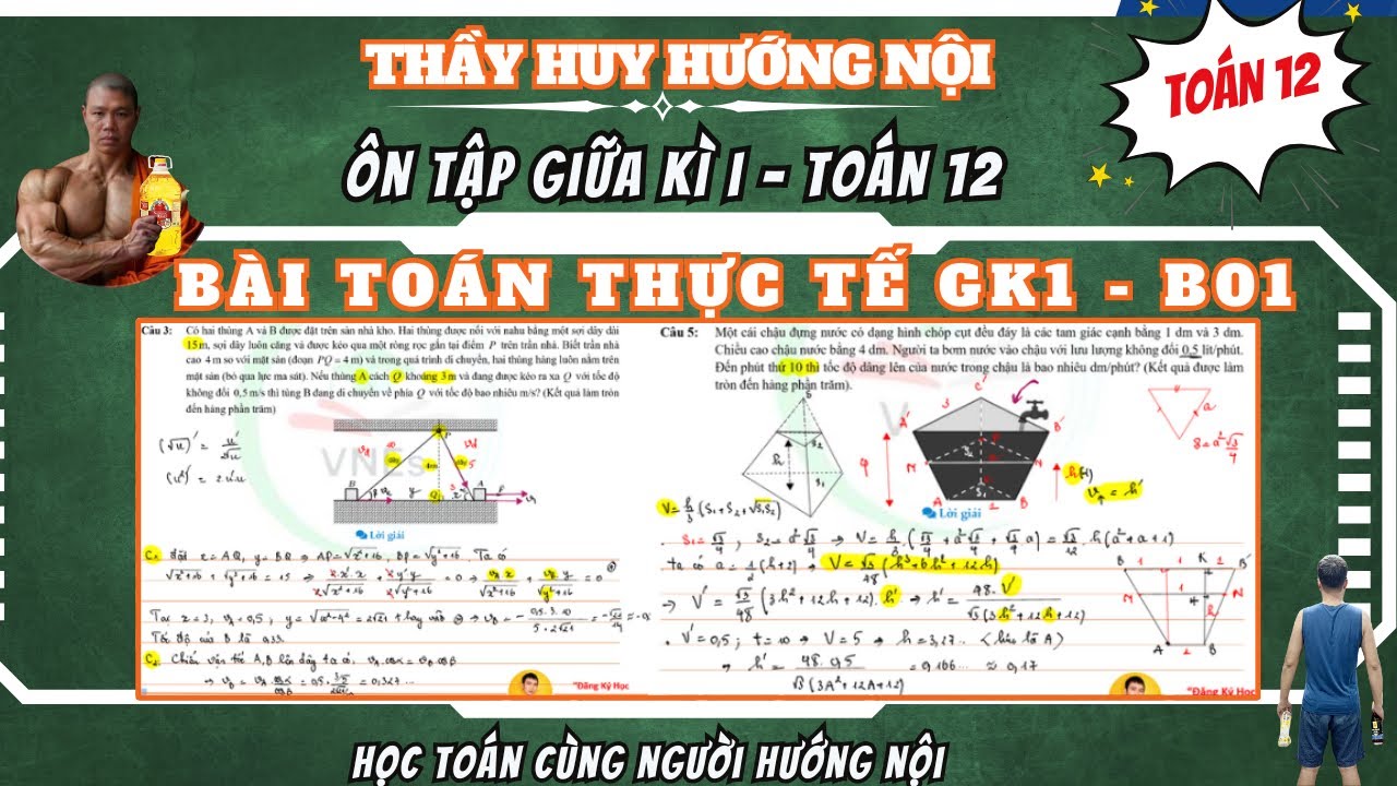 BÀI TOÁN THỰC TẾ - TỔNG ÔN GIỮA KÌ I - VDC BUỔI 01