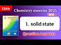 class 12th chemistry chapter 1 exercise - solid state exercise question answer #class12