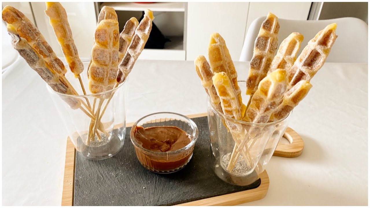 ❥ Sucette gaufre churros.