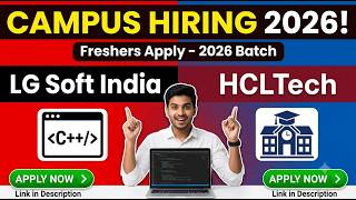 Campus Hiring 2026 | LG Soft and HCLTech Freshers Apply Now #freshersjob #hiring #techjobs screenshot 5