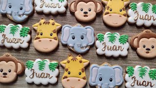 Galletas Baby Safari | Baby Shower Cookies Decorated | Royal Icing