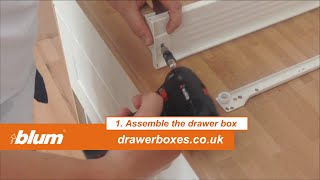 Blum INTERNAL Metabox - shallow kitchen drawer box - 1 of 2   Assemble the drawer box by drawerboxes.co.uk 6,661 views 9 years ago 2 minutes, 24 seconds