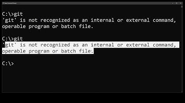 how to fix git is not recognized as an internal or external command, operable program or batch file