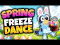 Bluey Easter Freeze Dance 🐰 Brain Break For Kids | Spring Movement | Songs For Kids