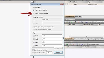 Import of a peak table (BioNumerics 7.0 & 7.1)