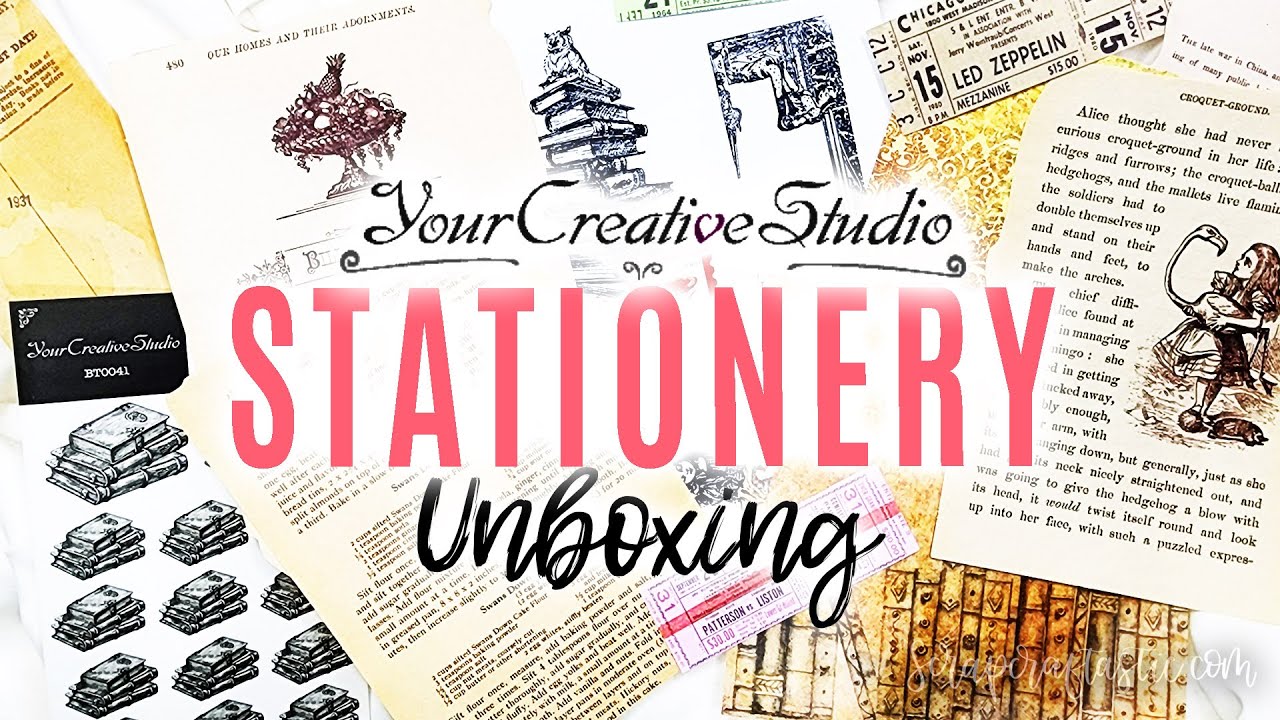 Unboxing YOUR CREATIVE STUDIO Vintage Ephemera Subscription Box YouTube
