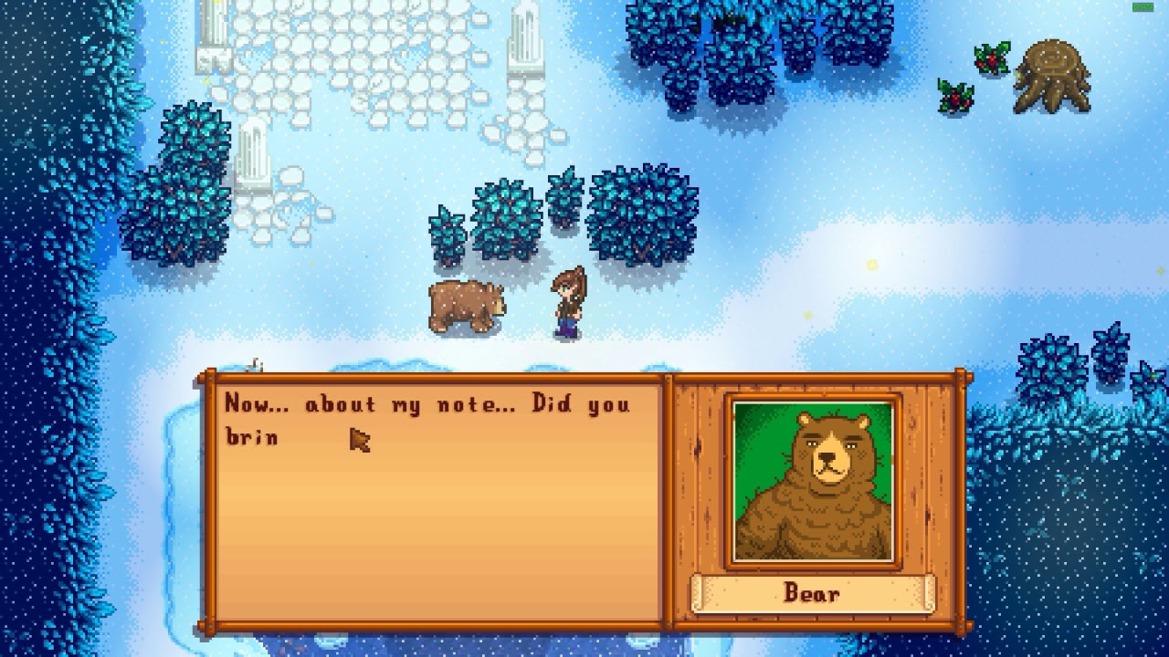 Bear stardew valley