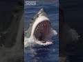 Great white shark lunges out of water shorts sharks greatwhiteshark shark