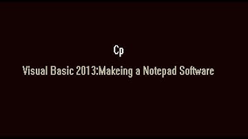 How To Make a Notepad With Visual Basic
