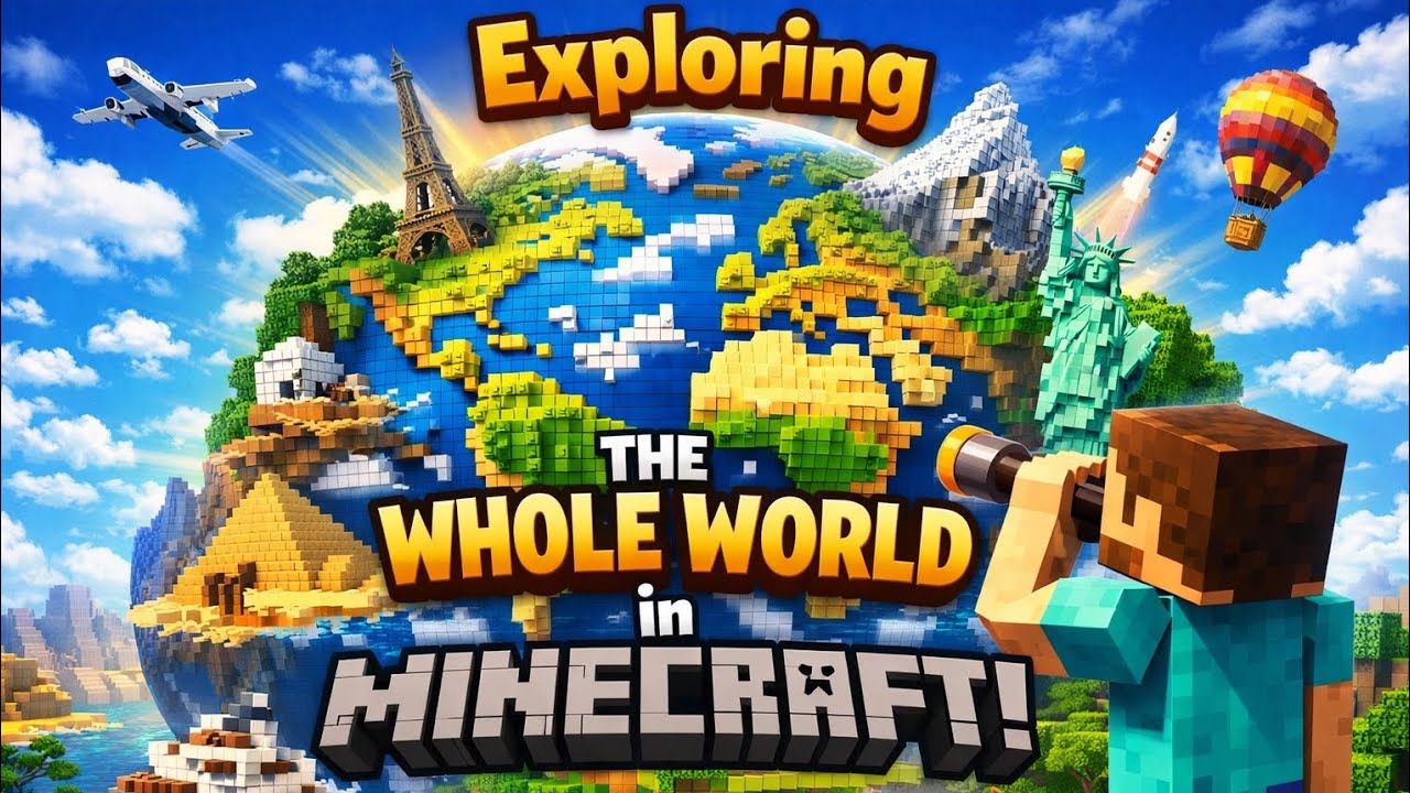 Exploring whole world 🌎 in Minecraft #minecraft - YouTube