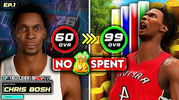 60 to 99 Overall No Money Spent in NBA 2K26 (6’11 Chris Bosh Build) Ep. 1