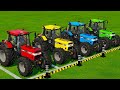 JOHN DEERE vs FENDT vs CLAAS vs VALTRA vs MCCORMICK TRACTORS BATTLE - Farming Simulator 22