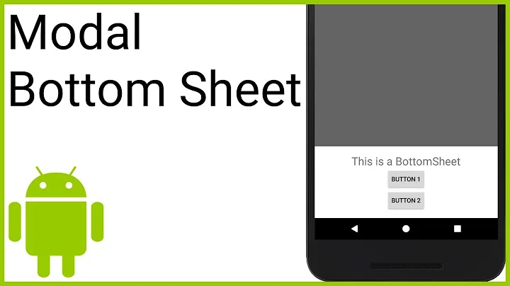 Modal Bottom Sheet - Android Studio Tutorial