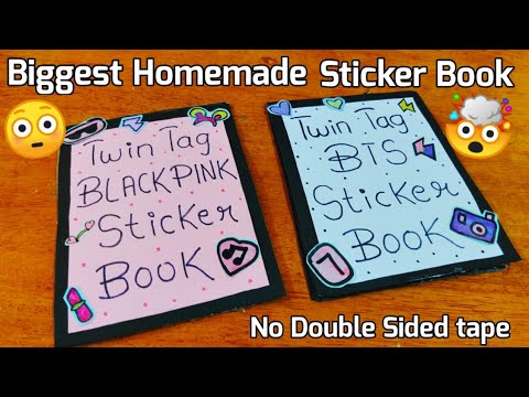 biggest homemade bts black pink sticker book diy sticker book diy homemade sticker book craft youtube