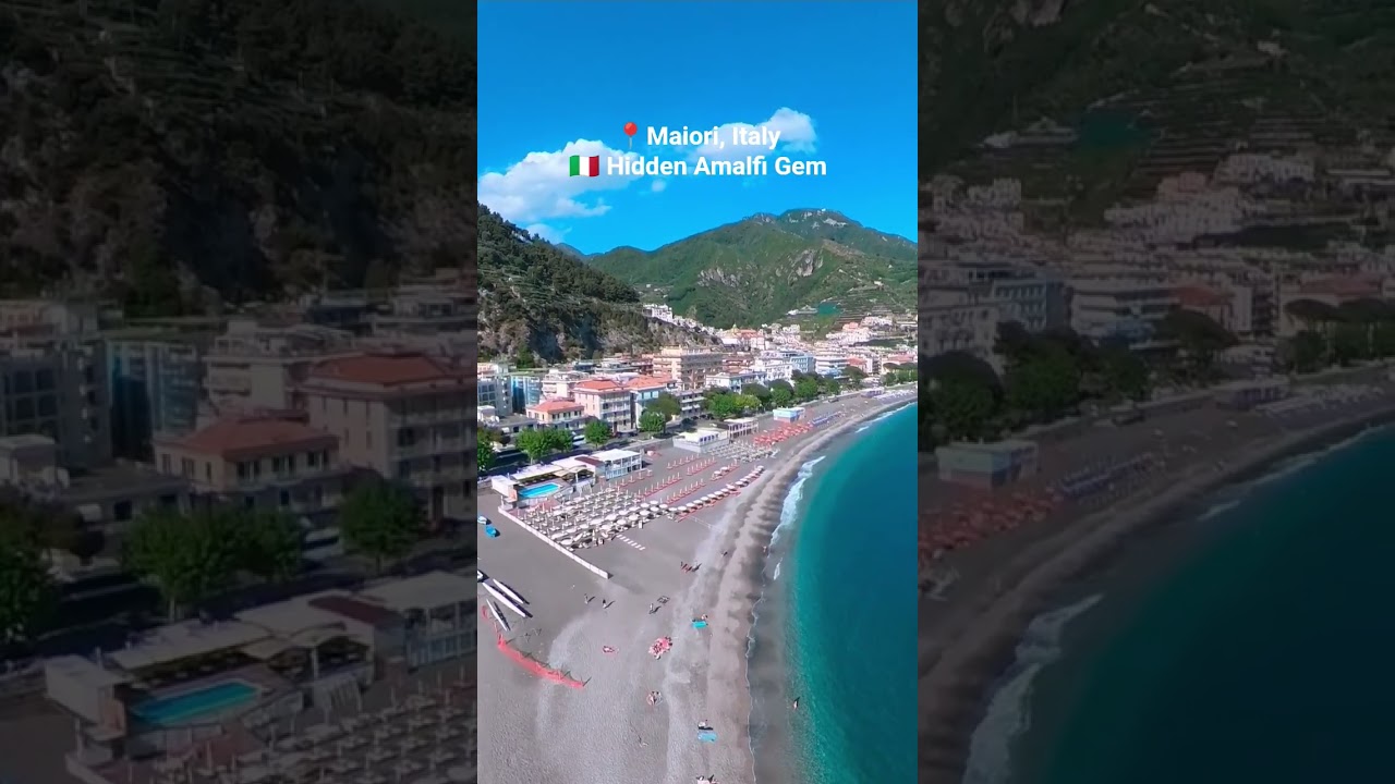 🇮🇹 Элегантный Майори, Италия | Экскурсия по прибрежной жизни с дрона в формате 4K