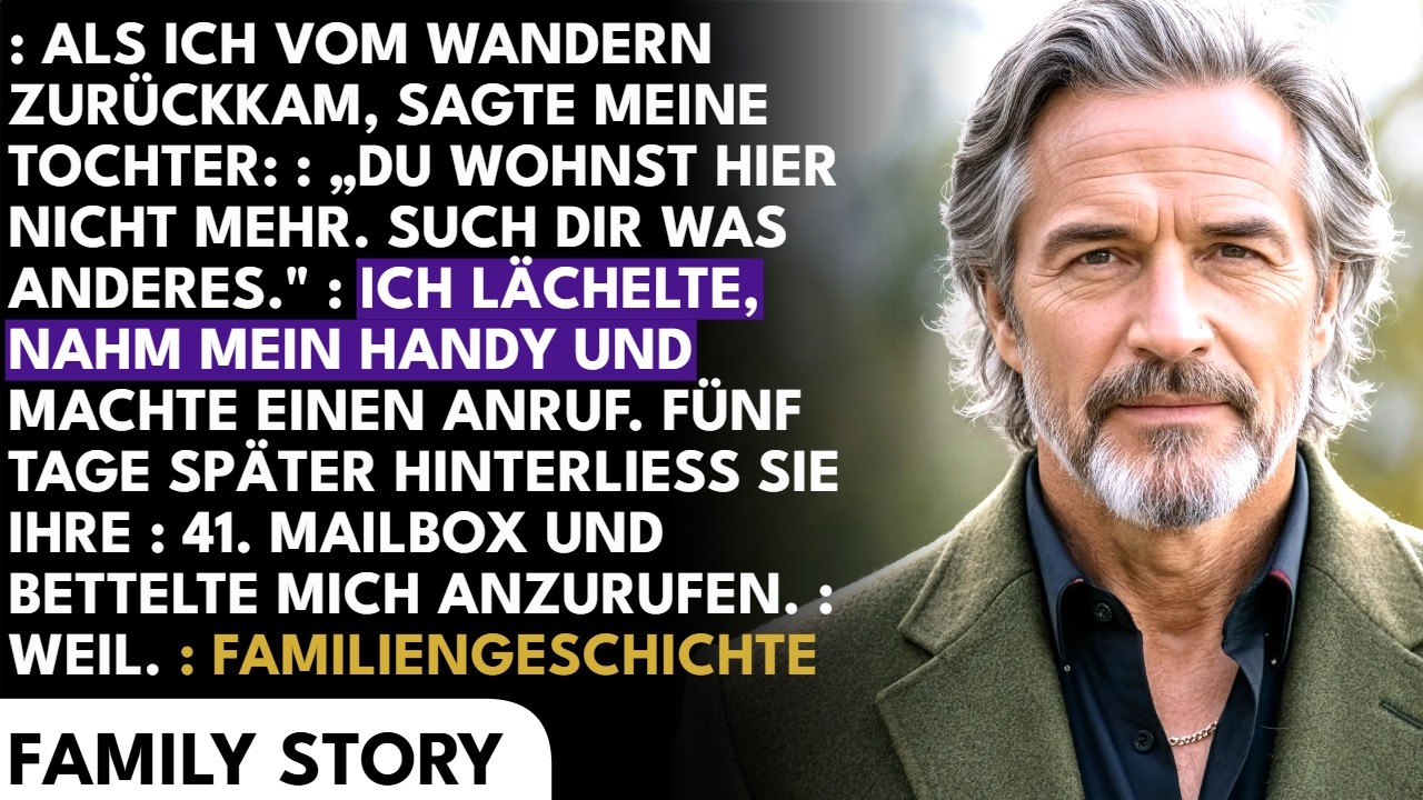 Ich kam aus einem Wanderurlaub zurück, und vor unserem Haus standen 23 Kartons mit meinem ganzen Leben. Die Haustür hatte ein neues Schloss, meine Schlüssel passten nicht mehr. Meine Tochter...
