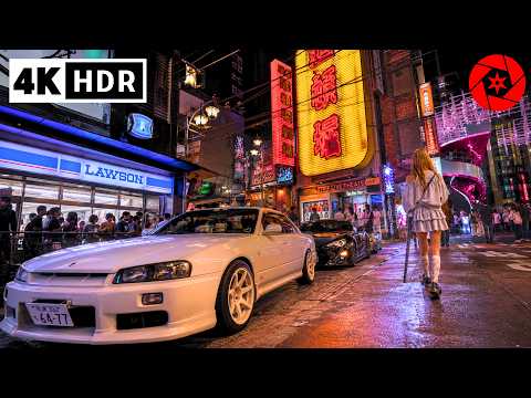 Shibuya Backstreets Night Wandering - 4K HDR Spacial Audio