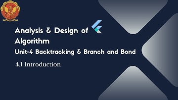 4.1 Introduction to Backtracking & Branch & Bound | CS402 |