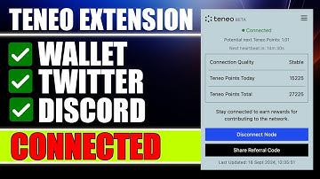 How to Connect Wallet Twitter Discord Social Account Teneo Protocol Extension Update Crypto Airdrop