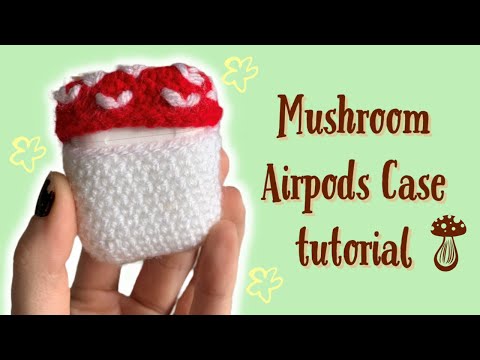 crochet mushroom toadstool airpods case🍄easy beginner friendly crochet tutorial | thisfairymade (video tutorial)